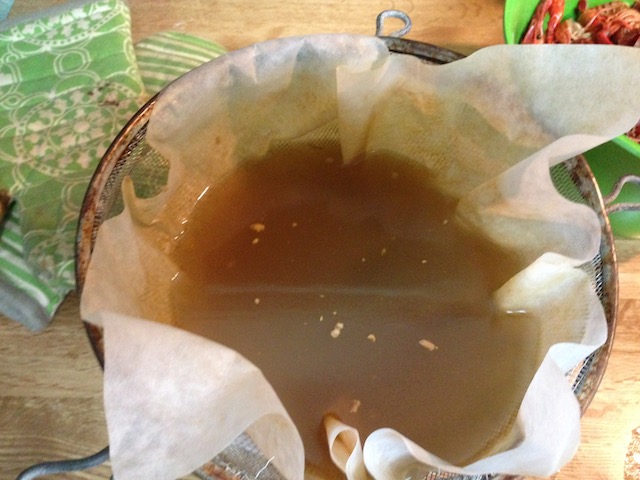 Stock in a Chemex filter.